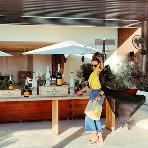 Superdown chartreuse crop top